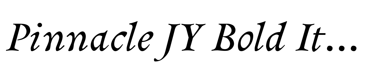 Pinnacle JY Bold Italic